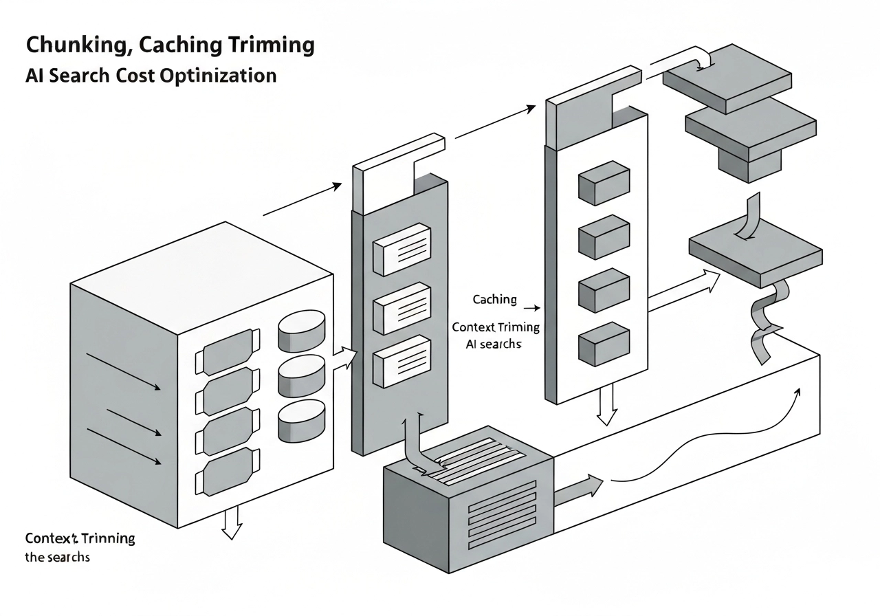 chunking caching context trimming ai search cost optimization